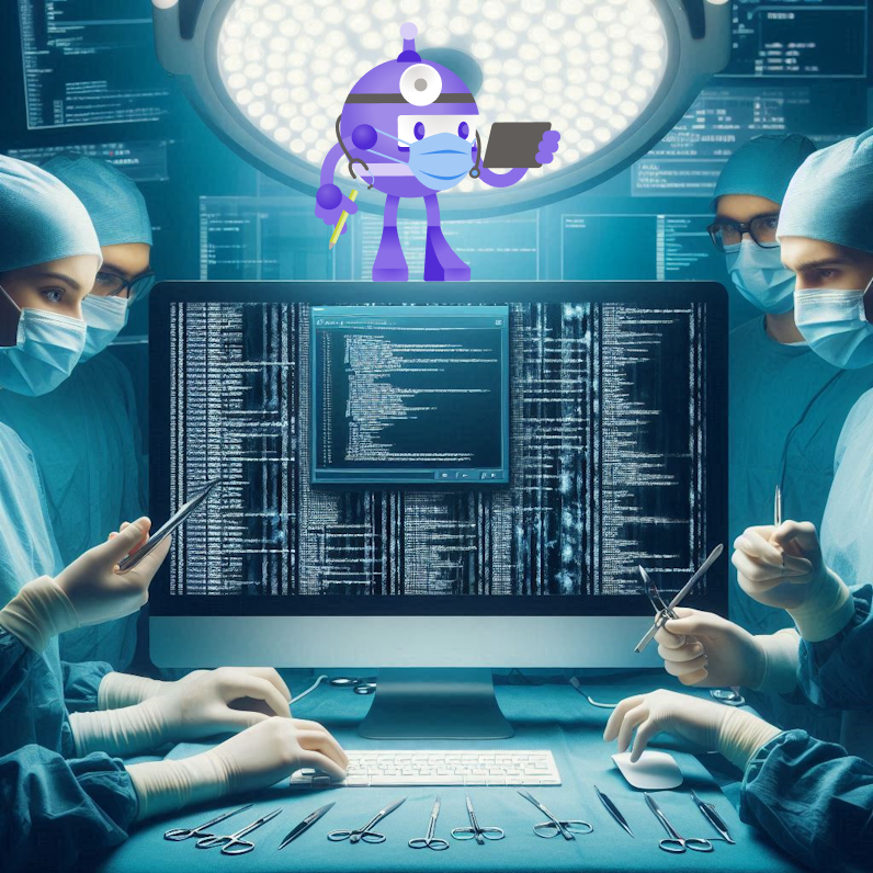 surgeons with scalpels with the dotnet bot